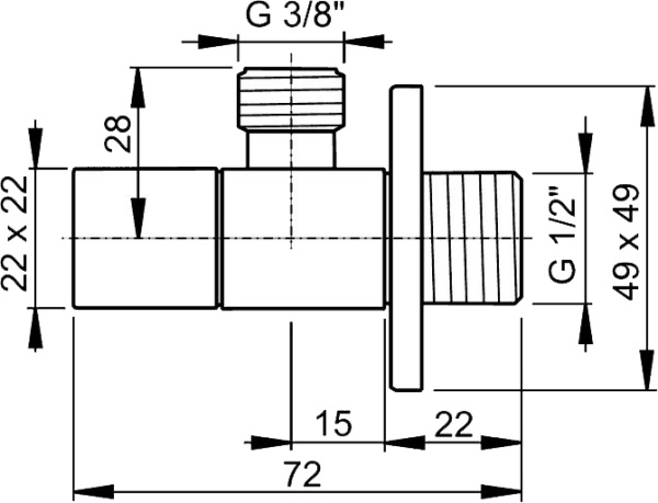 Вентиль угловой Alcaplast  4 6 интернет магазин сантехники BATHPOINT