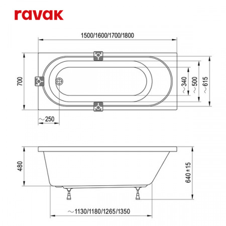 SET SONATA 160x70 интернет магазин сантехники BATHPOINT