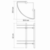 K-3122 Полка стеклянная двойная интернет магазин сантехники BATHPOINT