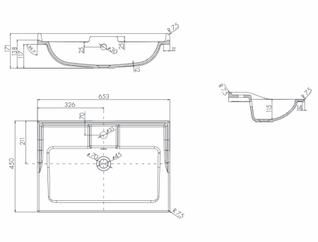Раковина Aquaton Фабиа 65 1A708731FB010 интернет магазин сантехники BATHPOINT