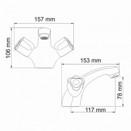 Amper 2903 Смеситель для раковины интернет магазин сантехники BATHPOINT