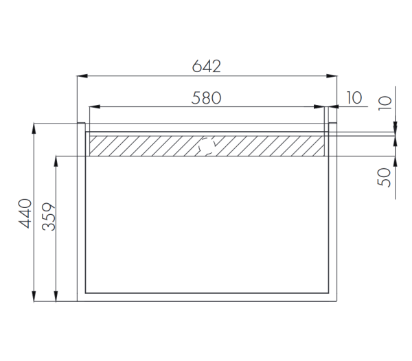 Столешница Aquaton Лофт  60.5 интернет магазин сантехники BATHPOINT