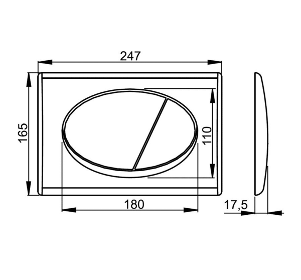 Кнопка для встраиваемого бачка Alcaplast Alca  25 интернет магазин сантехники BATHPOINT