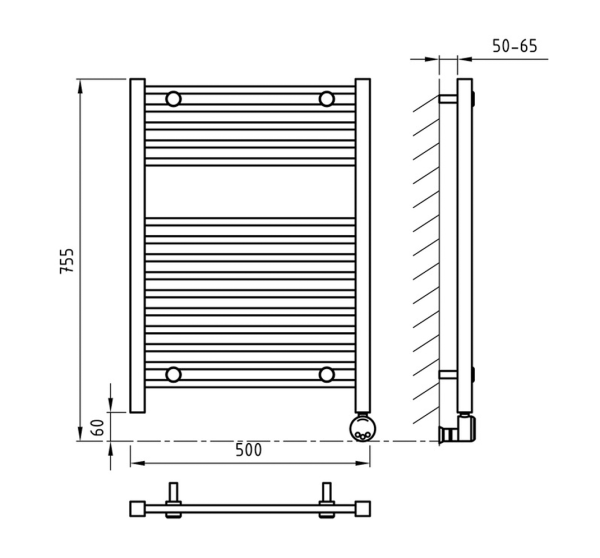 Полотенцесушитель   LOFT  50 интернет магазин сантехники BATHPOINT