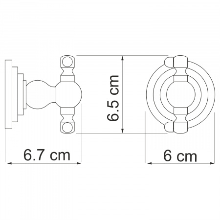Ammer K-7023D Крючок двойной интернет магазин сантехники BATHPOINT