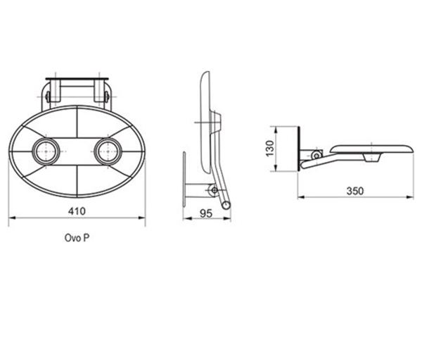 Сиденье для душевой кабины RAVAK Ovo-P-Clear B8F0000000 интернет магазин сантехники BATHPOINT