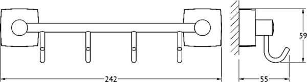 Крючок FBS Esperado  24.5 интернет магазин сантехники BATHPOINT