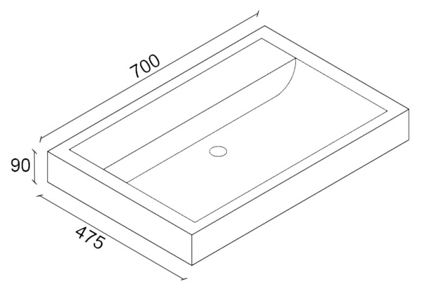 Раковина мебельная Dreja Q(D)  70 интернет магазин сантехники BATHPOINT