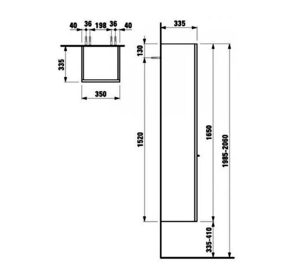 Пенал Laufen Palace  35 интернет магазин сантехники BATHPOINT