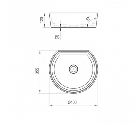 Мини-раковина 40 см Ravak Moon XJN01300001 интернет магазин сантехники BATHPOINT