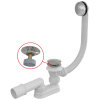 Сифон для ванны Click Clack металл AlcaPlast A504CKM-120