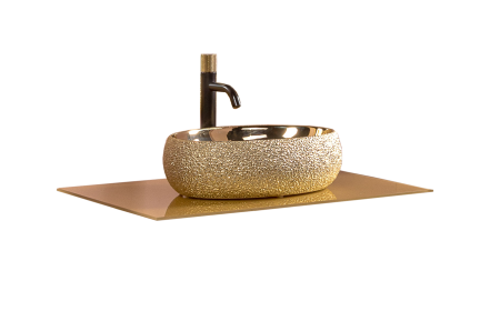 Столешница стекло 80 см Armadi Art прямая GOLD 853-080-G