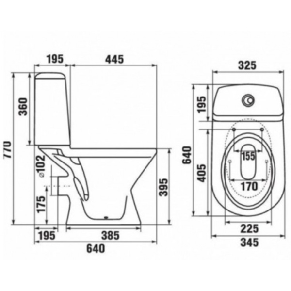 Унитаз-компакт Jika Era 64 34 интернет магазин сантехники BATHPOINT