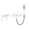 Lamark "Урсус" Смеситель для душа, черный LM7203BL интернет магазин сантехники BATHPOINT