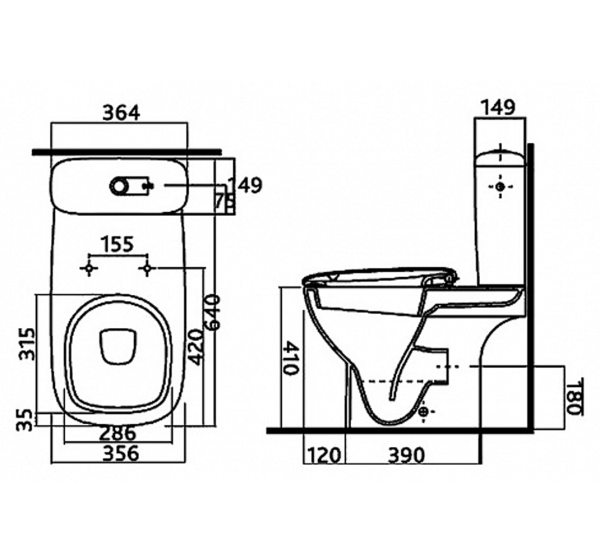 Унитаз-компакт  Sjoss 79 36 интернет магазин сантехники BATHPOINT