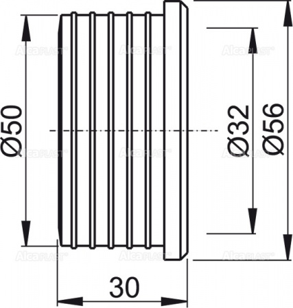 Гофрированная прокладка 50/32 AlcaPlast Z0004-ND интернет магазин сантехники BATHPOINT