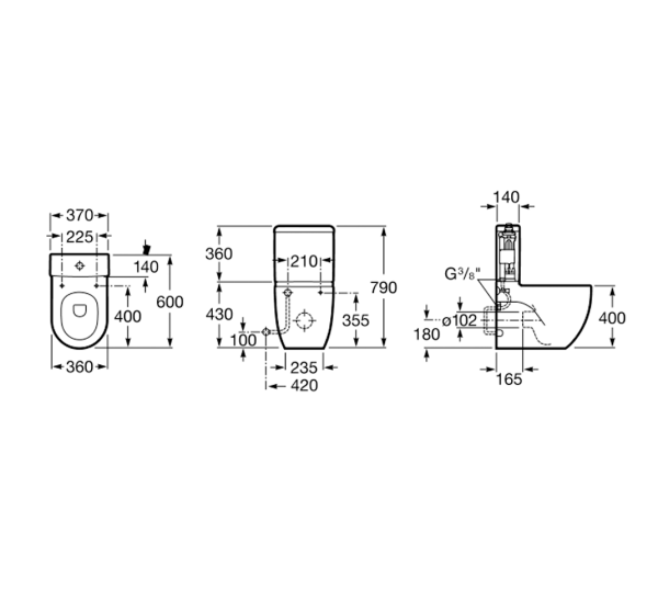 Бачок Roca Meridian 140 370 интернет магазин сантехники BATHPOINT
