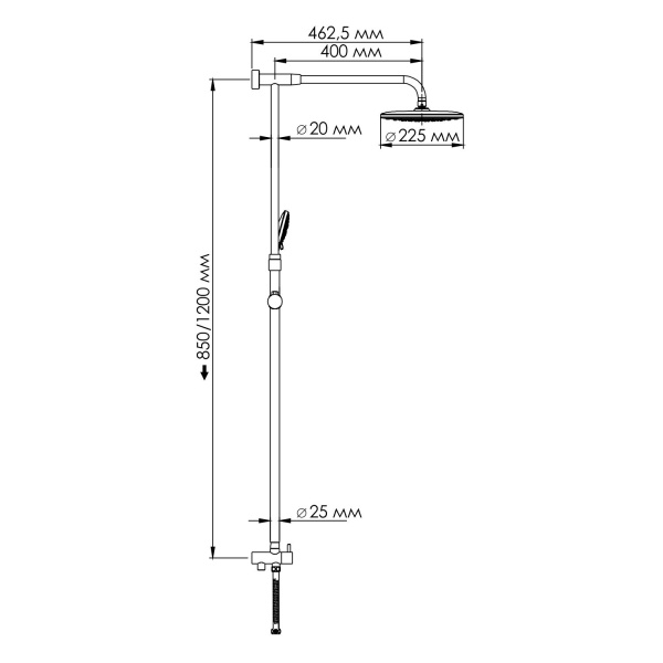  WasserKRAFT Душевые системы  22.5 интернет магазин сантехники BATHPOINT