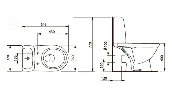 Бачок Jika Baltic 200 370 интернет магазин сантехники BATHPOINT