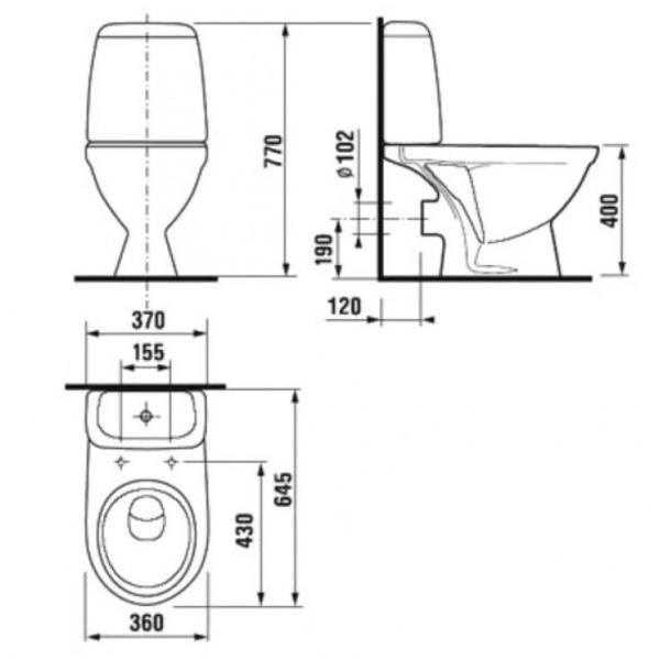 Унитаз-компакт Jika Baltic 64 36 интернет магазин сантехники BATHPOINT