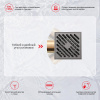 Душевой трап Raglo R606.10.09 100х100мм, нержавеющая сталь, графит интернет магазин сантехники BATHPOINT