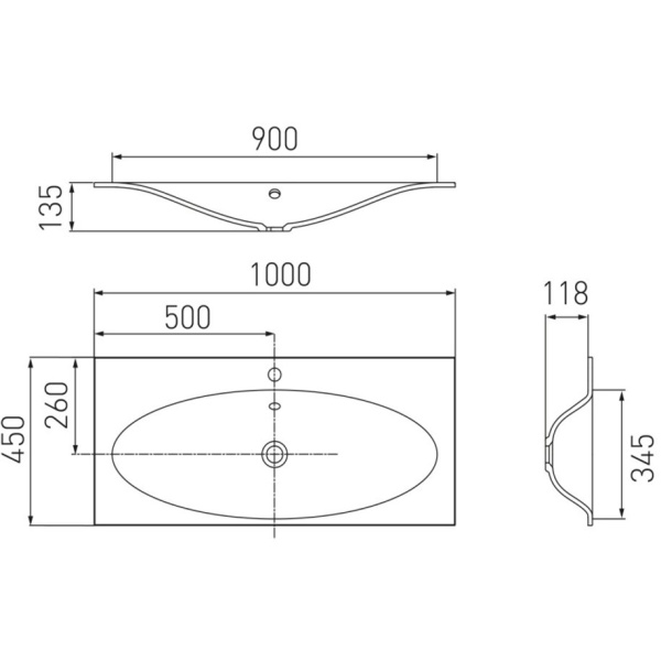  Aquaton Тина 450 1000 интернет магазин сантехники BATHPOINT