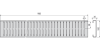 Решетка для дренажного желоба 100 мм оцинкованная сталь ALCAPLAST ADZ-R122 интернет магазин сантехники BATHPOINT