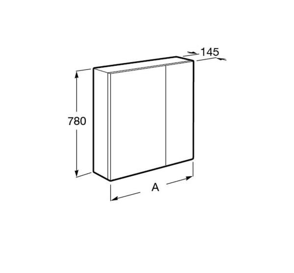 Зеркальный шкаф 60x78 Roca Ronda  ZRU9303007 интернет магазин сантехники BATHPOINT