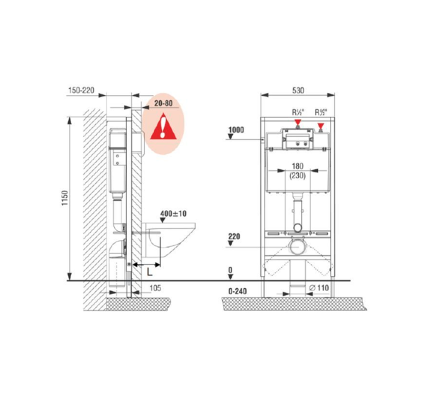 Унитаз + инсталляция Roca    интернет магазин сантехники BATHPOINT