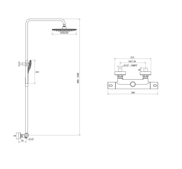 Душевая стойка Ravak Termo  30 интернет магазин сантехники BATHPOINT