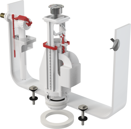 Выпускной комплект с двойной кнопкой ALCAPLAST SA08AK 3/8" CHROM