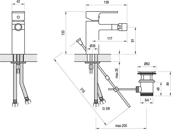 Смеситель для биде Ravak Chrome 13.6 13.8 интернет магазин сантехники BATHPOINT