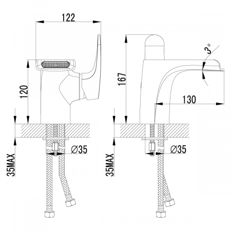 Смеситель Lemark Shift LM4346C для раковины интернет магазин сантехники BATHPOINT