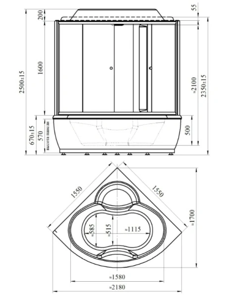  RADOMIR Radomir 155 155 интернет магазин сантехники BATHPOINT