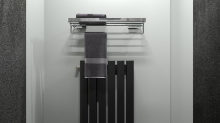 Полка для полотенец со штангой 60 cm (хром) (ARTWELLE) 838160A интернет магазин сантехники BATHPOINT