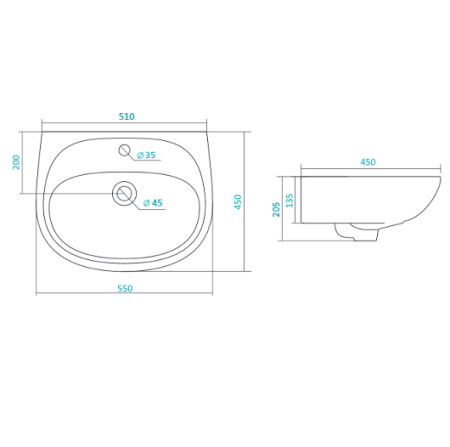 Раковина Santek Анимо 55 1WH110502 интернет магазин сантехники BATHPOINT