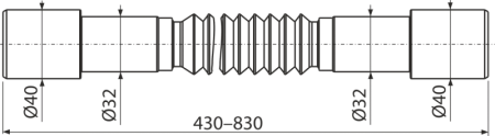 Гибкое соединение 40–32х32–40 AlcaPlast A794 интернет магазин сантехники BATHPOINT