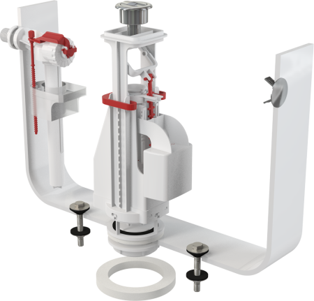 Выпускной комплект с двойной кнопкой ALCAPLAST SA08A 1/2" CHROM
