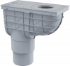 Ливнеотвод 300х155/125/110 мм сток – прямой серый ALCAPLAST AGV4S