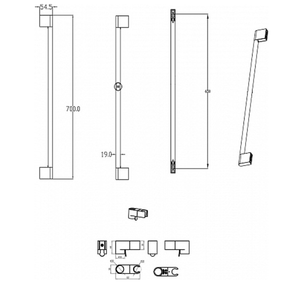 Душевая штанга Ravak Chrome   интернет магазин сантехники BATHPOINT