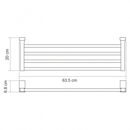 Leine K-5011WHITE Полка для полотенец интернет магазин сантехники BATHPOINT