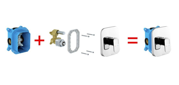 Смеситель встроенный без внутренней части Ravak 10° 14 14 интернет магазин сантехники BATHPOINT