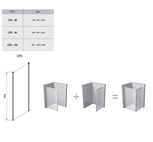 Неподвижная шторка Ravak Chrome  80 интернет магазин сантехники BATHPOINT