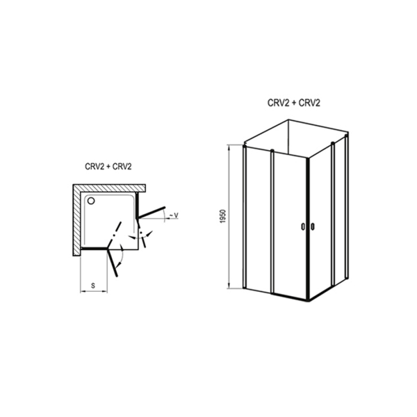 Душевая шторка Ravak Chrome  90 интернет магазин сантехники BATHPOINT