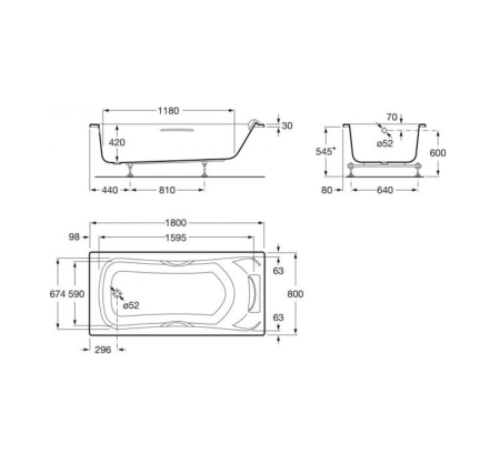 Акриловая ванна Roca BeCool 180x80 ZRU9302782 интернет магазин сантехники BATHPOINT