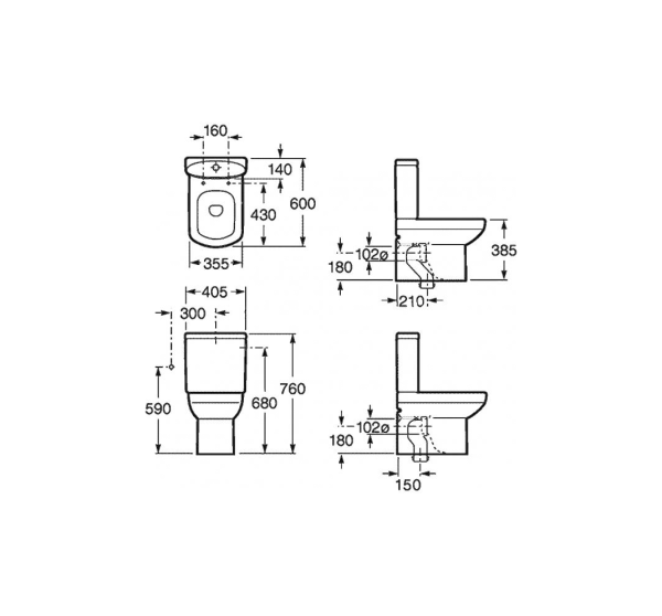 Чаша Roca Dama Senso 60 40 интернет магазин сантехники BATHPOINT