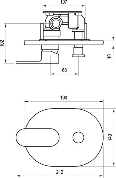 Смеситель встроенный с переключателем Ravak Chrome 22.6 25.9 интернет магазин сантехники BATHPOINT