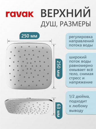 Комплект со смесителем скрытого монтажа RAVAK Rosa RS 061.00 с переключателем ванна/душ, цвет хром интернет магазин сантехники BATHPOINT