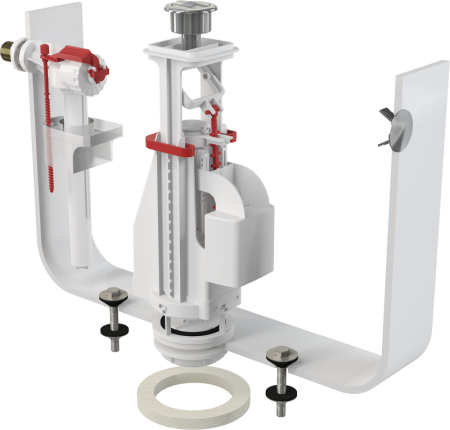 Выпускной комплект с двойной кнопкой ALCAPLAST SA08AK 1/2" CHROM