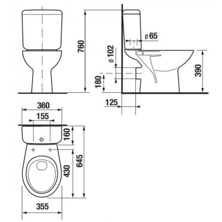 Унитаз-компакт Jika Zeta  8253960002429 интернет магазин сантехники BATHPOINT